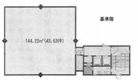 建築家会館(JIA館)の基準階図面