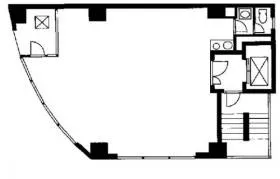 KM千代田ビルの基準階図面