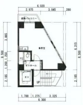 福永ビルの基準階図面