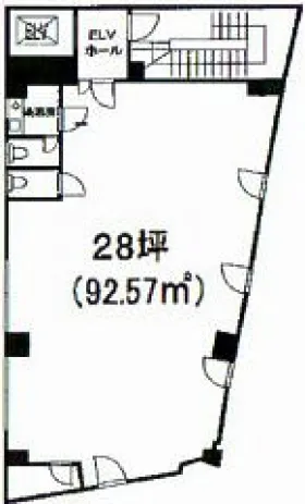 池原第2ビルの基準階図面