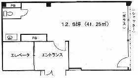 中村ビルの基準階図面
