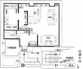 あけぼのビルの基準階図面