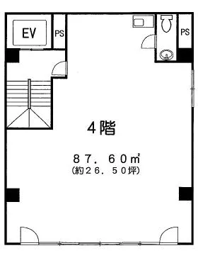 百瀬新館ビルの基準階図面