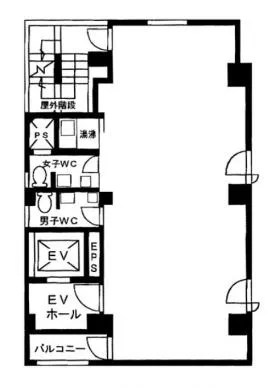 第1ニサワビルの基準階図面