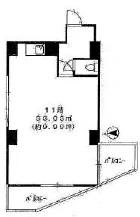 神田セントラルプラザの基準階図面