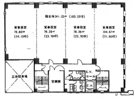 朝日生命西葛西ビルの基準階図面