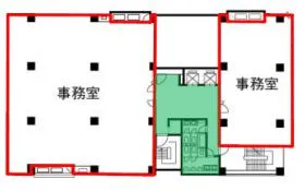 EDGE小伝馬町ビルの基準階図面