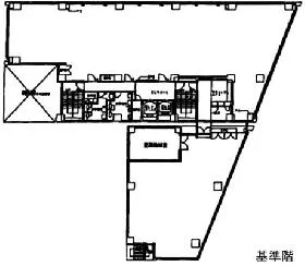 岩本町3丁目ビル(ユニゾ岩本町3丁目ビル)の基準階図面