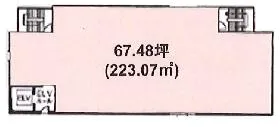 小網町ゼネラルビルの基準階図面