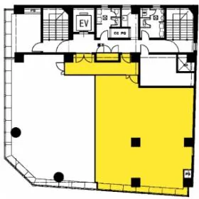紀陽東京ビルの基準階図面