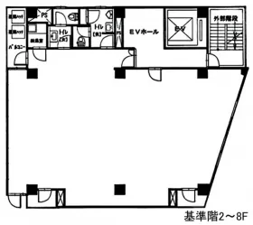 神宮前ハッピービルの基準階図面
