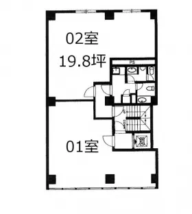 サンクス神田駅前ビルの基準階図面