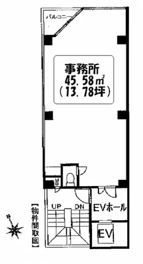 KT淡路町ビルの基準階図面