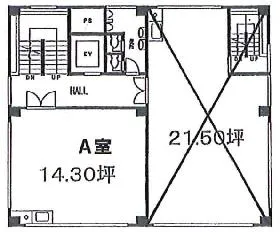 高関ビルの基準階図面