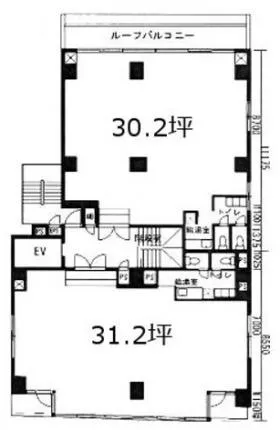 ルミエールお茶ノ水ビルの基準階図面