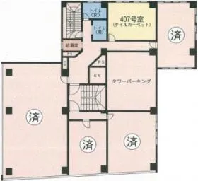 大同ビルの基準階図面