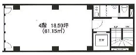 岡田ビルの基準階図面