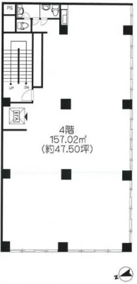 喜助神田西口ビル(旧森元ビルの基準階図面