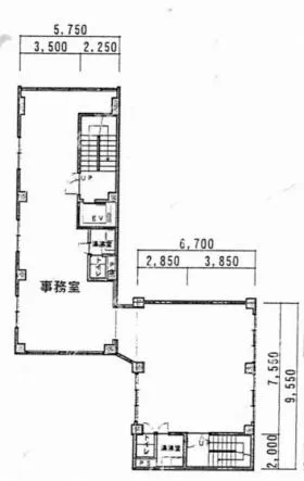 SDビルの基準階図面
