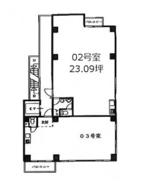 ユニオン工新ビルの基準階図面