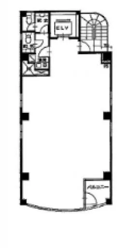 翔和第7神田(旧:MEC)ビルの基準階図面