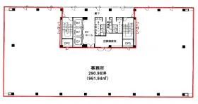 ルーシッドスクエア五反田(旧金剛ビル)の基準階図面