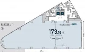 五反田フラットアイアンビル(旧:住友不動産西五反田7丁目)の基準階図面