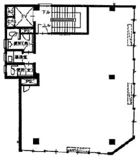 福原ビルの基準階図面