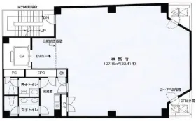 立花ビル台東根岸ビルの基準階図面