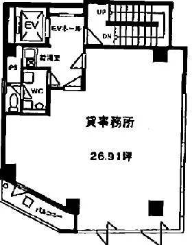 工業ビルの基準階図面