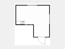 司ビル別館の基準階図面