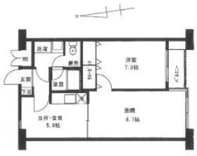 プラザ南大井の基準階図面