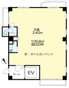 第2新開発ビルの基準階図面