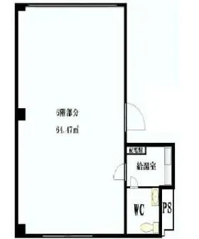 宝橋ビルの基準階図面