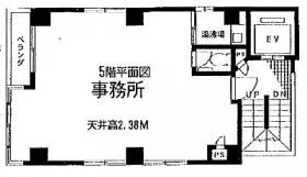 茅場町SDビルの基準階図面