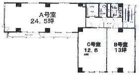 新日本橋長岡ビルの基準階図面