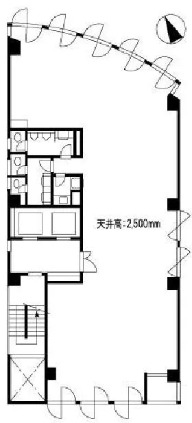お茶の水茗溪ビルの基準階図面