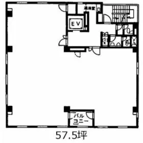 津田ビルの基準階図面