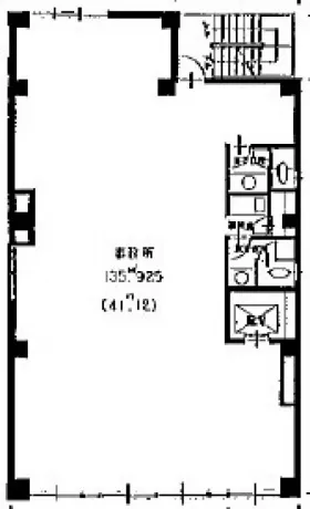 偕楽台東ビルの基準階図面
