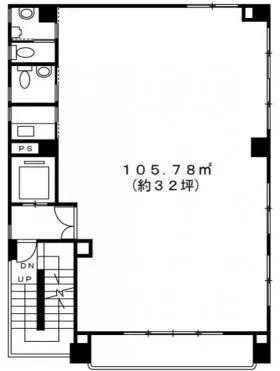 東洋庵ビルの基準階図面