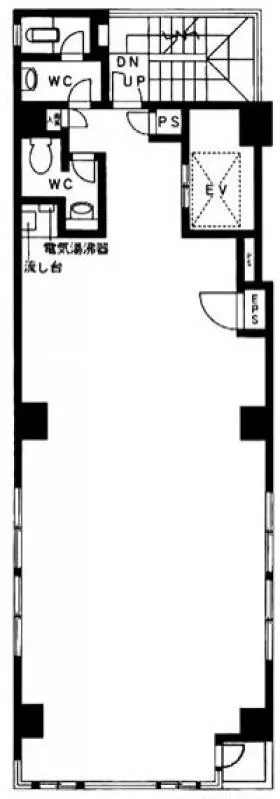 国土西池ビルの基準階図面