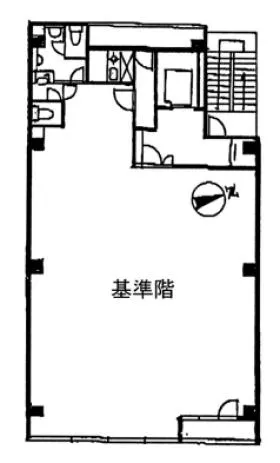 CIC池袋ビル(旧:志野第8ビル)ビルの基準階図面