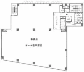 築地第一長岡ビルの基準階図面