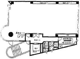 渡辺西新宿ビルの基準階図面