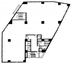 AD高田馬場ビルの基準階図面