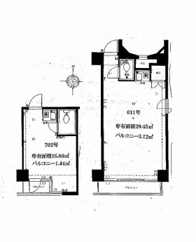 プラザ西新宿ビルの基準階図面