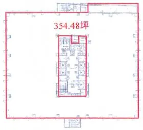 柳橋ファーストビルの基準階図面