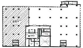 新宿パークビルの基準階図面