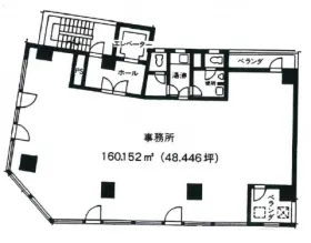 高長ビルの基準階図面