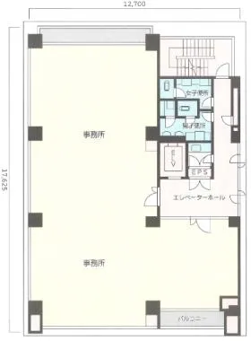 かみちビルの基準階図面